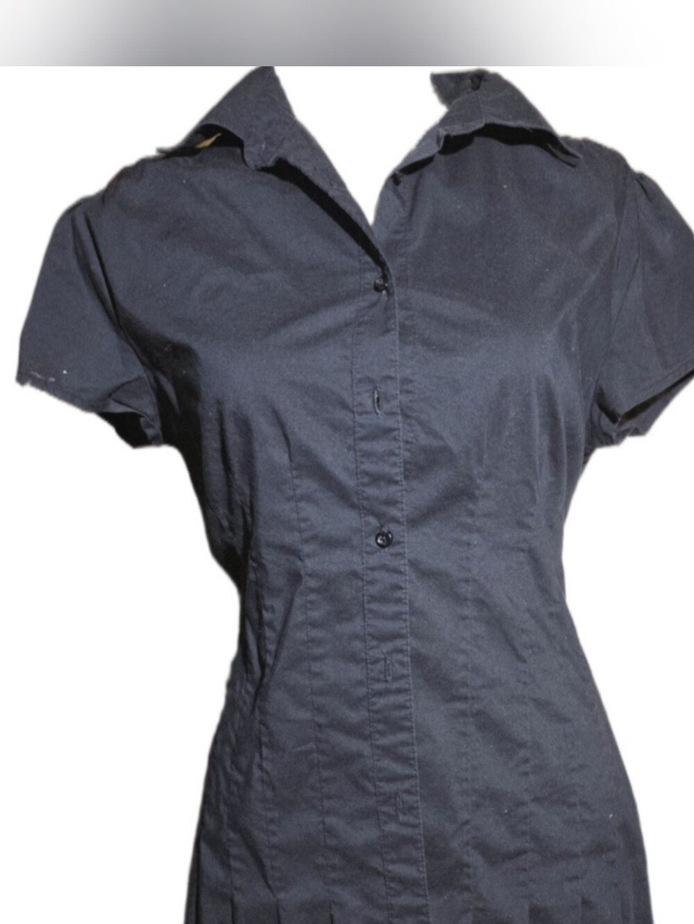 a.n.a Black Short Sleeve Button-Down Shirt